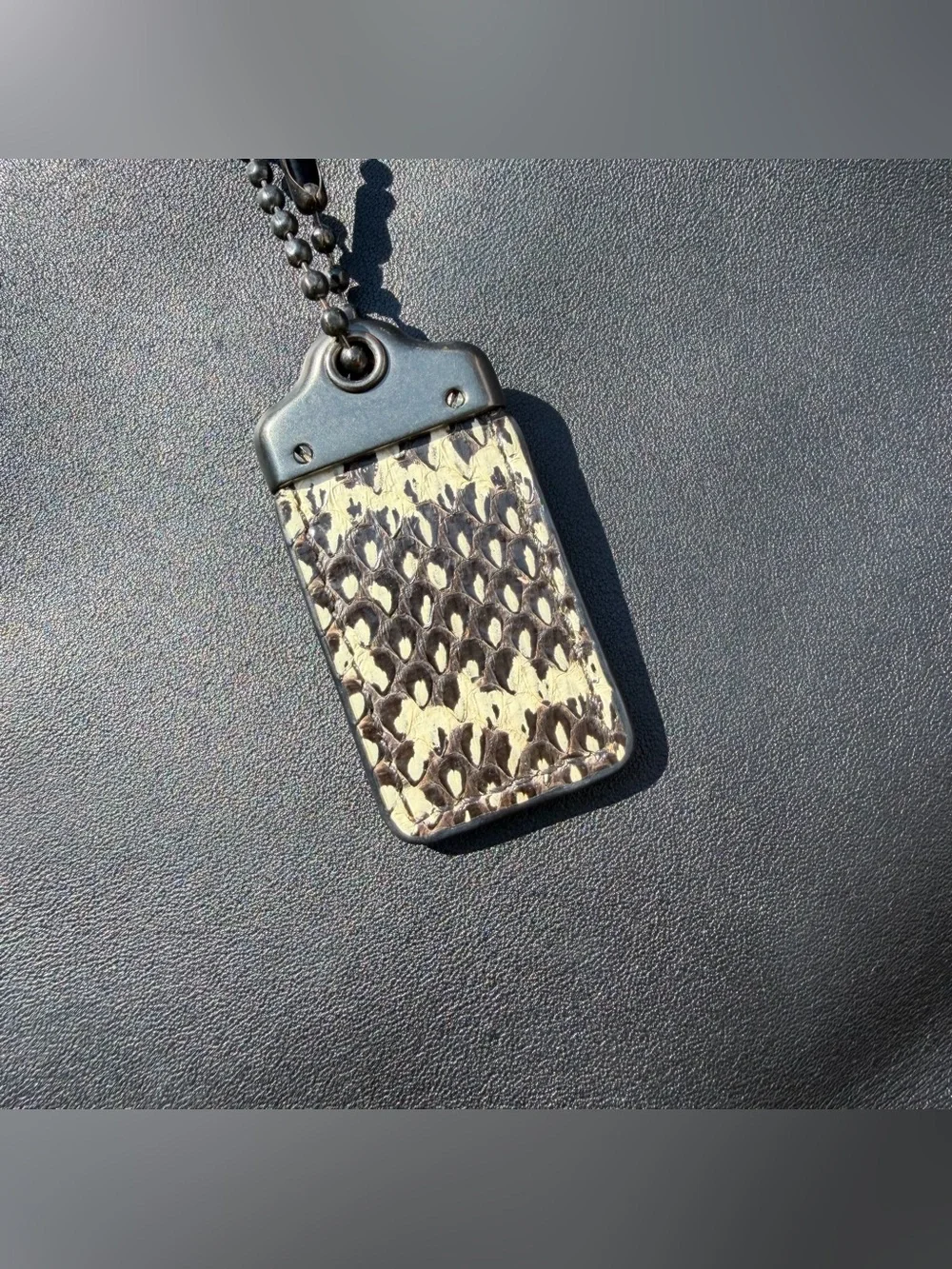 Coach Rogue Tote With Snakeskin Coach Link Detail 86919